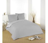 Lovely Casa HC44820004 Alicia - Copripiumone in Cotone a 57 Fili, 260 x 240 cm, Colore Grigio Perla