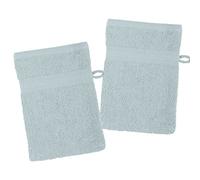 Stof - Set di 2 guanti da bagno - Dimensioni 15 x 21 cm - 100% cotone biologico - Colore cielo - Modello Laguna - Biancheria da bagno - Morbido e di buona qualità - Certificato Oeko Tex