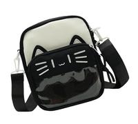Lovely Cats Clear Itabag Per Pin Display Harajukus Borsa a tracolla Moda Telefono Stile Giapponese Crossbody, Nero , One Size