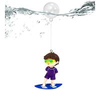 Lovely Diver Cartoon Fish Playmate - Decorazione galleggiante per acquario, per acquari Playmate con pesci del fumetto, giocattoli di Betta con ciondolo galleggiante di visualizzazione