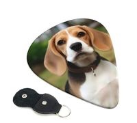 Lovely Dog Beagl - Confezione da 6 plettri per chitarra con supporto, plettri per chitarra personalizzati, antiscivolo, portatili, ukulele, basso, 0,46 mm, per amanti della chitarra acustica, regali