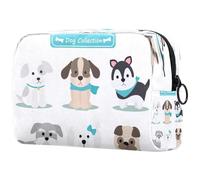 Lovely Dog Collection - Trousse per cosmetici, da donna, per articoli da toeletta da viaggio, grande, pratica borsa organizer con cerniera, Multi, 18.5x7.5x13cm/7.3x3x5.1in, Beauty case