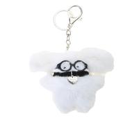 Lovely Fluff Portachiavi Farcito Fatto A Mano Peluche Cane Portachiavi Morbido Cartoon Animale Zaino Pendente Versatile Accessorio Borsa Portafoglio Pendente, Amare Piccolo Latte D, Taglia unica