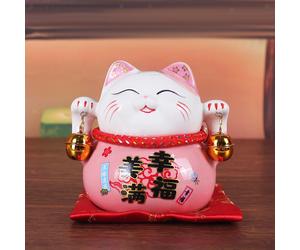 Lovely Fortune Cat Piggy Bank Animal Sculpture Ornaments Crafts for Office