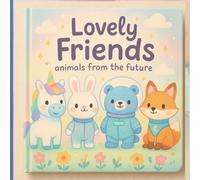 Lovely friends: An adorable coloring book for adults and teens featuring charming futuristic animal characters to relax with.