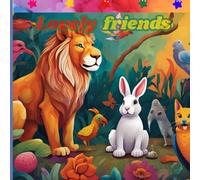 Lovely friends: Coloring Book for Adults and Teens Featuring Super Cute Animal Characters with Easy and Simple Designs for Relaxation