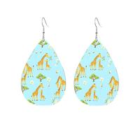 Lovely Giraffe Family Orecchini Da Donna Moda Orecchini In Pelle Divertenti Accessori Per Cosplay Donne Feste