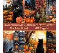 Lovely Halloween Landscapes Scrapbook Paper 40 Pages 20 Sheetsd: Halloween Pattern Paper: Double Sided for Scrapbooking, Card Making, Origami, DIY and More