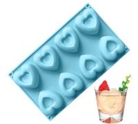Lovely Heart Mold - 8-Cavity Silicone Dessert Tray, Soap Molds with Detail, Candy Making Tool with Grip, Kitchen Baking Accessory, San Supplies for Cake, Party, Resina, Craft