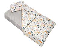 Lovely Hippo Lenzuola 80 x 160 cm con angoli + Copripiumino 120x170 cm + Federa per Cuscino per bambini (Animali Foresta, Letto 80x160cm - Set 3 pezzi)