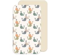 Lovely Hippo Lenzuolo con angoli Cododo compatibile Neste Up, 100% cotone, morbido e traspirante (balene, 55 x 90 cm)