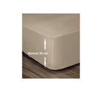 LOVELY HOME Coprimaterasso 100% Cotone 140x190cm - Collo 35cm - Beige