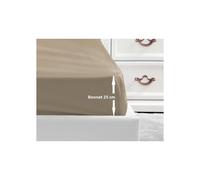 LOVELY HOME Coprimaterasso 100% cotone 140x190x25 cm beige