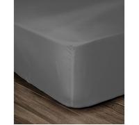 LOVELY HOME Lenzuolo con angoli 100% cotone 140x190x30 cm grigio scuro