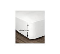 LOVELY HOME Lenzuolo con angoli, 100% cotone, 160 x 200 cm, colore: Bianco