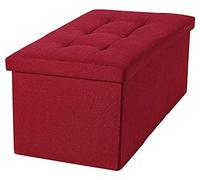 Lovely Home Pouf Double Linen (Bordeaux)