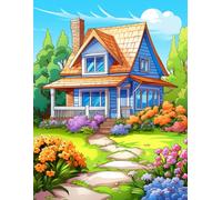 Lovely homes with colorful garden décor 500 pages to color.: 500 Intricate House and Garden Scenes for Relaxation, Mindfulness, and Creative Expression.