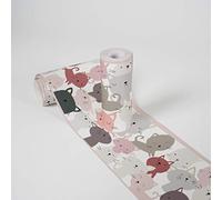 Lovely Kids Bordi Adesivi Per Pareti Little Cats 5.00 m x 0.155 m Rosa Grigio Bianco Prodotto in Germania da A.S. Création 403741