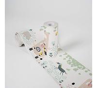 Lovely Kids Bordi Adesivi Per Pareti Safari Friends 5.00 m x 0.155 m Colorato Giallo Crema Prodotto in Germania da A.S. Création 403756