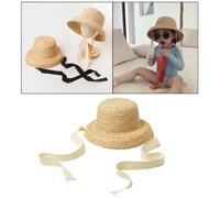 Lovely Kids Cappello di Paglia a Larga Sun Eaves Travel Beach Cappello Da Sole