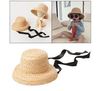 Lovely Kids Cappello di Paglia a Larga Sun Eaves Travel Beach Cappello Da Sole