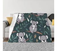 Lovely Koala Coperta e copriletto, ultra morbida, in micropile, leggera, in flanella, per aria condizionata, per tutte le stagioni, calda coperta per letto e divano, 152,4 x 127 cm
