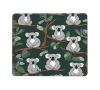 (Lovely Koala) Tappetino per mouse stampato, 21,1 x 26,2 cm, impermeabile, antiscivolo, base in gomma per laptop, scrivania, decorazione per casa, ufficio