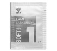 LOVELY Lash & Brow Lifting No.1 Soft 1,5 ml - Apriscatole per sollevamento ciglia & Brow Lamination - Preparazione della struttura dei capelli - Onda delle ciglia, sollevamento sopracciglia - Lunga