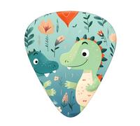 Lovely Little Dinosaur Baby Set di plettri stampati - 12 pezzi, sottili, medi e spessi, adatti per chitarra, basso, chitarra elettrica e ukulele