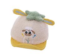Lovely Little Lamb Baby Cotton Hat Fashion Ricamo Peaked Cap Regolabile Pieghevole Viaggio All-Match Baby Girl Boy Women Capitano del frontone, Giallo, Taglia unica