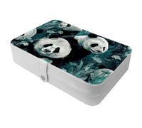Lovely Panda-1114 - Portagioie da viaggio per anelli, orecchini, collane. Ottimo regalo per donne che amano viaggiare, grande custodia organizer - 1 confezione, Multicolore, 5.5x8.3x1.8in/14x21x4.5cm,