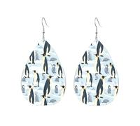 Lovely Penguin Family Orecchini In Pelle Moda Orecchini Leggera Orecchino In Pelle Per Donne Carnevale Cosplay