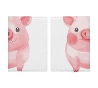 Lovely Pig - Custodia per passaporto da viaggio, con scomparti per carte di credito e carta d'imbarco, organizer per documenti d'identità di famiglia (20 x 13 cm)