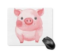 Lovely Pig - Tappetino per mouse quadrato, portatile, con base in gomma antiscivolo, 18 x 22 cm, ultra sottile, per computer, laptop, ufficio, accessori da scrivania