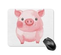 Lovely Pig - Tappetino per mouse quadrato, portatile, con base in gomma antiscivolo, 20 x 25 cm, ultra sottile, per computer, laptop, ufficio, accessori da scrivania