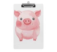 Lovely Pig - Tavoletta portablocco in acrilico con clip in acrilico, 31,8 x 21,6 cm, formato A4, per aule, insegnanti, forniture per ufficio