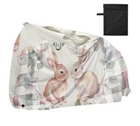 Lovely Rabbit Plaid Copertura Impermeabile per Bici con Fori di Bloccaggio Resistente ai raggi UV Indoor Outdoor Storage Esercizio Bike Copertura Adatto per la maggior parte dei kit para