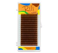 LOVELY Rili Toffee Extension Ciglia Castano Chiaro - Mix C Curl, 0,07mm, 8-15mm, 16 file - Ciglia sintetiche professionali per lash stylist