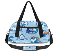 Lovely Seal - Borsone da viaggio per bambini con animali marini, leggero, per sport, palestra, per bambini, per la notte, weekender, da portare con sé, da portare, Delizioso sigillo, 18.5L x 7.8W x