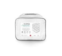 Lovely Shabby Topper Matrimoniale 165x200 Materasso Correttore in fibra di poliestere traspirata e cassettata per un'altezza 6 cm -rivestito in manopesca-traspirante-4 fasce elastiche per ancoraggio.