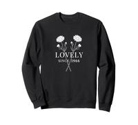 Lovely Since 1966 - Compleanno Floreale Vintage con Margherite Felpa