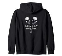 Lovely Since 1966 - Compleanno Floreale Vintage con Margherite Felpa con Cappuccio
