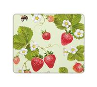 Lovely Strawberry Mouse Pad Portatile Mousepad Lavabile Tappetino per Mouse per Casa Pc Computer 25X30Cm