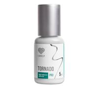 LOVELY TORNADO - Colla per ciglia da 5 ml, colore nero - colla ultraveloce, tempo di asciugatura: istantanea, 8 settimane, forza adesiva molto resistente, per extension professionali per ciglia
