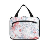 Lovely Wind Cherry Blossom Goldfish Hanging Toiletry Bag per gli uomini Viaggio con gancio, Borsa multifunzionale per la cura della pelle per viaggiatori Crociere estuche de maquillaje para Mujer L