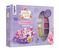 Lovely You - Set di gioielli #Besties, istruzioni e materiale per 5 braccialetti, oltre 400 perline: istruzioni, test dell'amicizia, oltre 400 perline colorate, cuore, smiley e lettere (set di