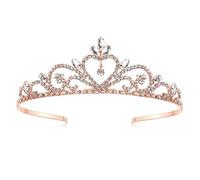 Lovelyshop Principessa strass Wedding Tiara-oro rosa