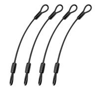 Lovelysp - Cavo di sicurezza intrecciato in acciaio resistente, 30,5 cm, con doppia estremità ad anello, per esterni, viaggi, casa, da appendere, 5 mm di spessore, 4 pezzi