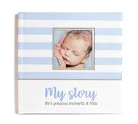 LovelySprouts Primo anno del bambino libro di memoria & Baby Journal Blu