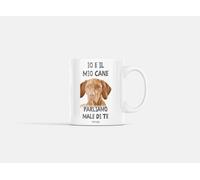 Lovelytiles WEIMARANER Tazze Divertenti Cane Ceramica Ultra Bianca - Il Gadget Regalo Tazzina Con Cane Più Divertente, 325 Ml